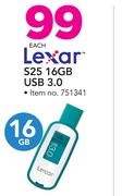 Lexar S25 16GB USB 3.0-Each