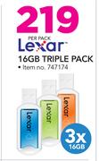 Lexar 3 x 16GB Triple Pack-Per Pack