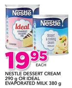 Nestle Desert Cream 290g Or Ideal Evaporated Milk 380g-Each