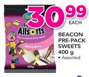 Beacon Pre-Pack Sweets Assorted-400g