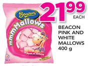 Beacon Pink And White Mallows-400g Each