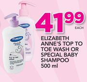 Elizabeth Anne's Top To Toe Wash Or Speacial Baby Shampoo 500ml-Each