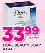 Dove Beauty Soap 4 Pack-Per Pack