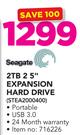 Seagate 2TB 2.5" Expansion Hard Drive STEA2000400
