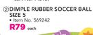 Pele Dimple Rubber Soccer Ball Size 5-Each