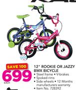 Raleigh 12" Rookie Or Jazzy BMX Bicycle-Each