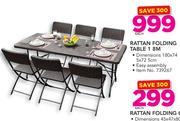 Rattan Folding Chair-Each