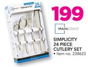Mainstays Simplicity 24 Piece Cutlery Set