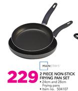 Mainstays 2 Piece Non Stick Frying Pan Set