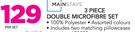 Mainstays 3 Piece Double Microfibre Set-Per Set