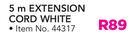 Simple Choice 3m Extension Cord White