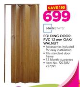 Mainstays Folding Door PVC 12mm Oak/Walnut