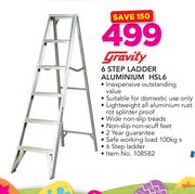 Gravity 6 Step Ladder Aluminium HSL6