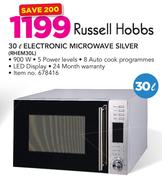 Russell Hobbs 30Ltr Electronic Microwave Silver RHEM30L