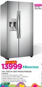 Hisense 700Ltr Side By Side Fridge/Freezer H700SI-ID
