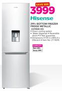 Hisense 299Ltr Bottom Freezer Fridge Metallic H299BME-WD