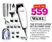 Wahl The Styler Clipper Set In Carry Case