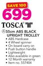 Tosca 55cm ABS Black Upright Trolley
