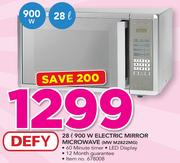 Defy 28Ltr 900W Electric Mirror Microwave MW M2822MG