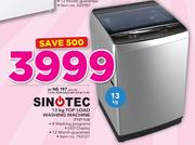 Sinotec 13Kg Top Load Washing Machine T1311LS