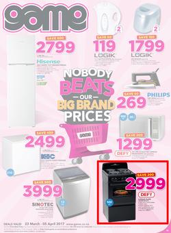 Game Namibia : Nobody Beats Our Big Brand Prices (23 Mar - 5 Apr 2017), page 1