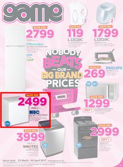 Game Namibia : Nobody Beats Our Big Brand Prices (23 Mar - 5 Apr 2017), page 1