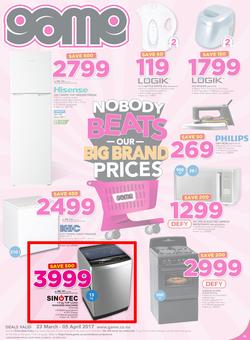 Game Namibia : Nobody Beats Our Big Brand Prices (23 Mar - 5 Apr 2017), page 1