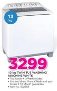 Defy 13Kg Twin Tub Washing Machine White