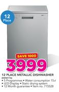 Defy 12 Place Metallic Dishwasher DDW176
