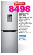Samsung 360Ltr Silver Bottom Freezer Fridge RB29HWR3DSA U