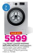 Samsung 7Kg Front Loader Washing Machine Metallic WW70J4263GSF