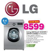 LG 8.4Kg Metallic Washer/Dryer Combo F1496ADP4