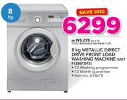 LG 8Kg Metallic Direct Drive Front Load Washing Machine METF12B8TDPS