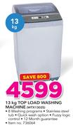 Hisense 13Kg Top Load Washing Machine WTX1302S