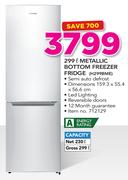 Hisense 299Ltr Metallic Bottom Freezer Fridge H299BME
