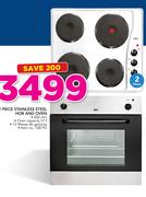 KIC 2 Piece 600mm Stainless Steel Hob & Oven