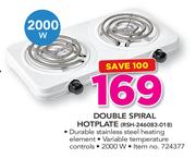 Logik 2000W Double Spiral Hotplate RSH-246083-018