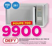 Defy Microondas Eléctrico 28 Ltr 900W MW M2822MG