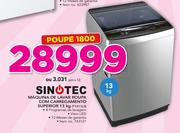 Sinotec Maquina De Lavar Roupa Com Carregamento Superior 13 Kg T1311LS