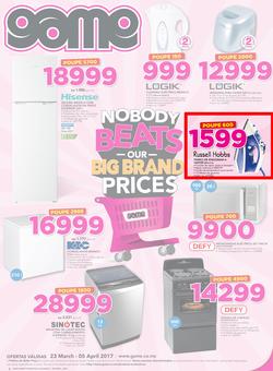 Game Mozambique : Nobody Beats Our Big Brand Prices (23 Mar - 5 Apr 2017), page 1