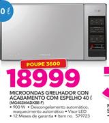 Samsung 40Ltr Microondas Grelhador con Acabamento com espelho MG402MADXBB F