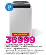 Samsung 13Kg Maquina de Lavar Roupa de  Carregamento Superior de Lavagem dupla WA13J5710SG F