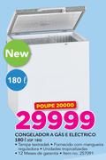 Zero 180Ltr Congelador a Gas e Electrico GF180