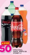 Coca-Cola, Fanta, Sprite or Stoney-4x2Ltr