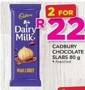 Cadbury Chocolate Slabs-2x80g