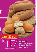 Hotdog Rolls 6's And Hamburger Rolls 6's Bundle-For Any 2
