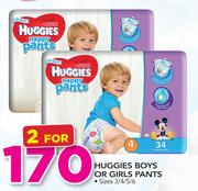 Huggies Boys Or Girls Pants (Size 3/4/5/6)-For 2