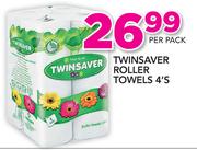 Twinsaver Roller Towels 4's Pack-Per Pack