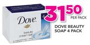 Dove Beauty Soap 4 Pack-Per Pack