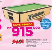 Easi Eight Coin Operated Pool Table